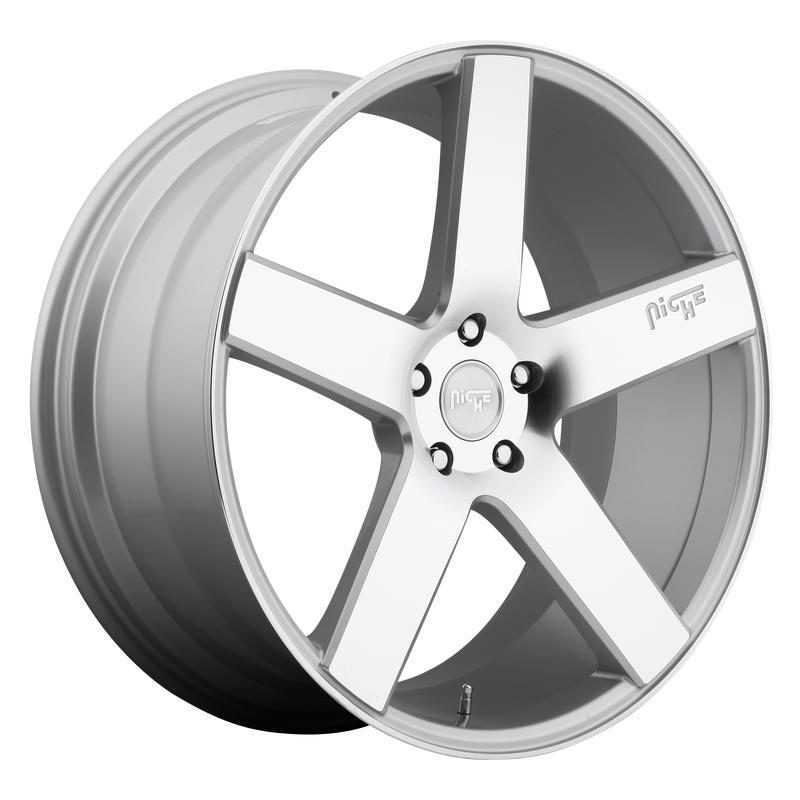 Niche - M135 MILAN - Silver - GLOSS SILVER MACHINED - 20" x 8.5", 35 Offset, 5x120 (Bolt Pattern), 72.56mm HUB