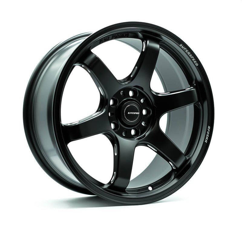 Superspeed - RF06RR - Black - Matt Black - 18" x 8.5", 42 Offset, 5x112 (Bolt Pattern), 57mm HUB
