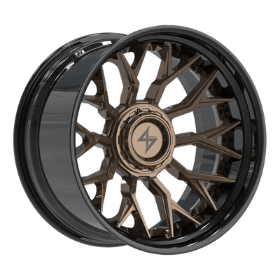 Sentali - BFX-2 - Black - Gloss Black Lip / Bronze Centre - 22" x 12", -44 Offset, 6x135/139.7 (Bolt pattern), 106.1mm HUB