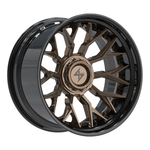 Sentali - BFX-2 - Black - Gloss Black Lip / Bronze Centre - 22" x 10", -24 Offset, 8x165.1/170 (Bolt pattern), 125.2mm HUB