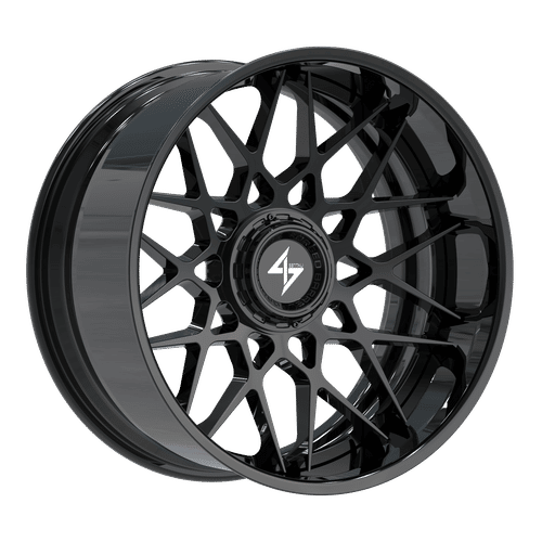 Sentali - BFX-5 - Black - Gloss Black - 24" x 14", -76 Offset, 8x165.1/180 (Bolt pattern), 125.2mm HUB