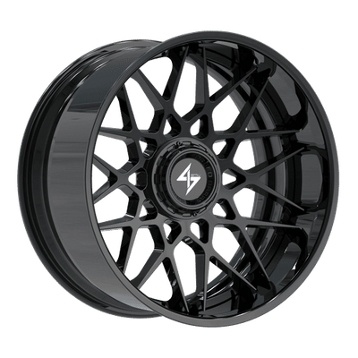 Sentali - BFX-5 - Black - Gloss Black - 24" x 14", -76 Offset, 8x165.1/170 (Bolt pattern), 125.2mm HUB