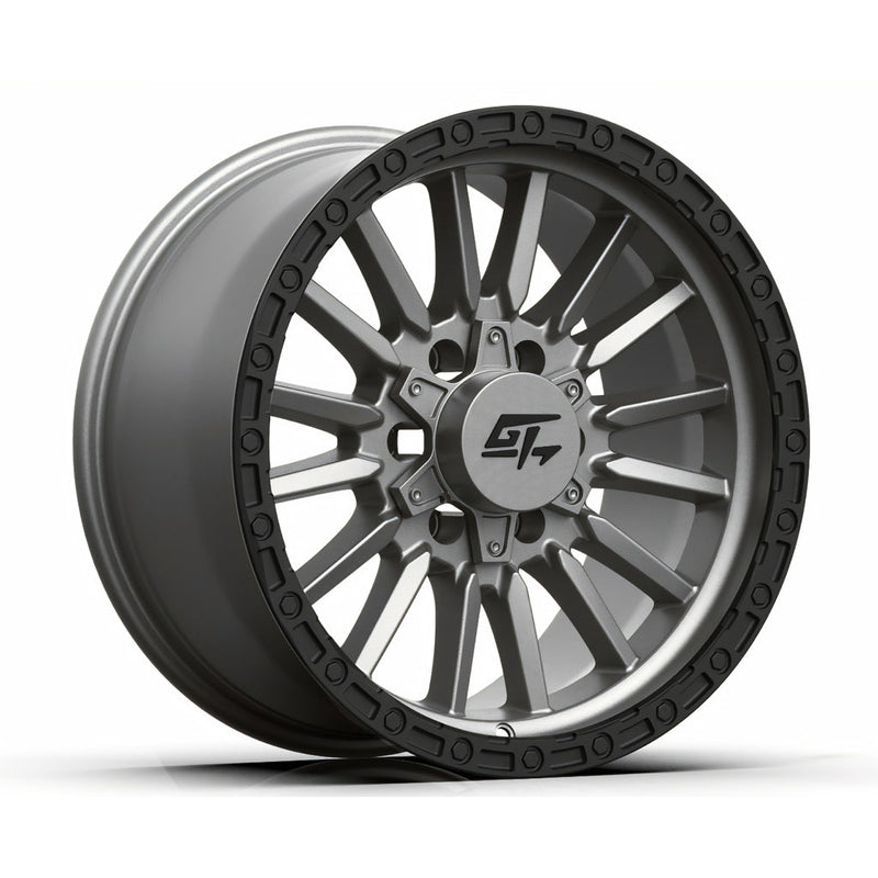 GT Off-Road - Chamber - Gunmetal - Matte Gunmetal Centre / Black Lip - 20" x 9", 12 Offset, 8x165.1/180 (Bolt pattern), 125.2mm HUB