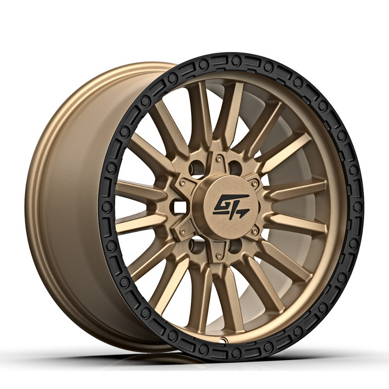 GT Off-Road - Chamber - Bronze - Matte Bronze Centre / Black Lip - 17" x 9", 12 Offset, 8x165.1/170 (Bolt pattern), 125.2mm HUB