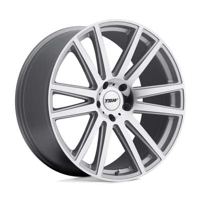 TSW Wheels - GATSBY - Silver - Silver with Mirror-Cut Face - 20" x 10", 37 Offset, 5x120 (Bolt Pattern), 76.1mm HUB