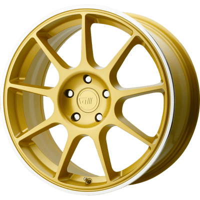 Motegi - MR138 - Gold - Gold Machined Lip - 17" x 7", 38 Offset, 5x114.3 (Bolt Pattern), 72.6mm HUB