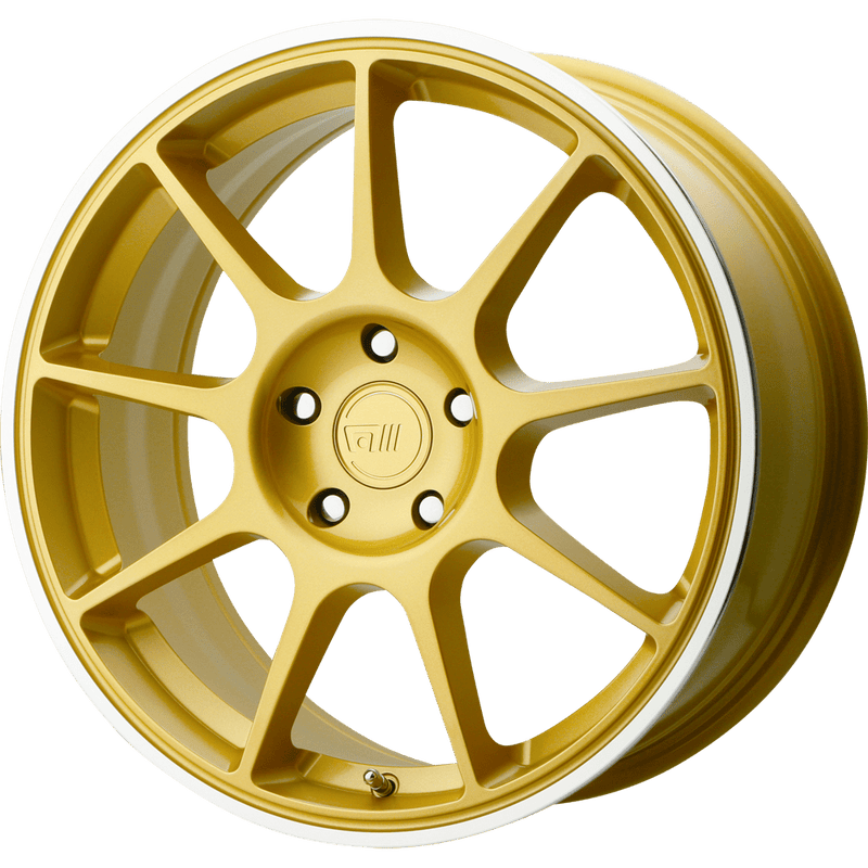 Motegi - MR138 - Gold - Gold Machined Lip - 17" x 7", 38 Offset, 5x114.3 (Bolt Pattern), 72.6mm HUB