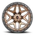 Vortek Offroad - VRT-603 - Bronze - Matte Bronze with Black Bead Ring - 17" x 9", 0 Offset, 6x135/139.7 (Bolt pattern), 106.10mm HUB