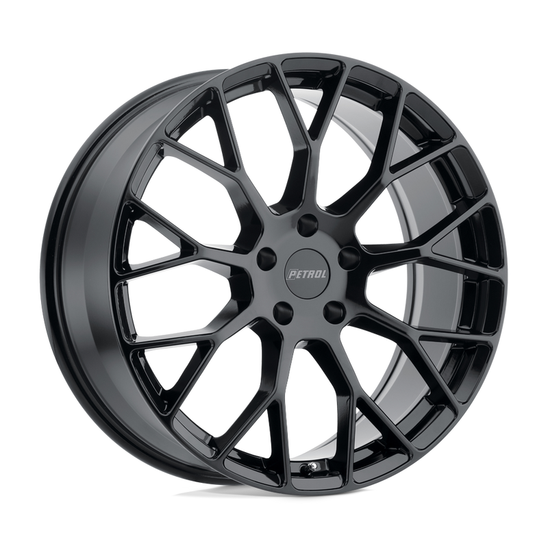 Petrol Wheels - P2B - Black - GLOSS BLACK - 20" x 8.5", 40 Offset, 5x108 (Bolt Pattern), 72.1mm HUB