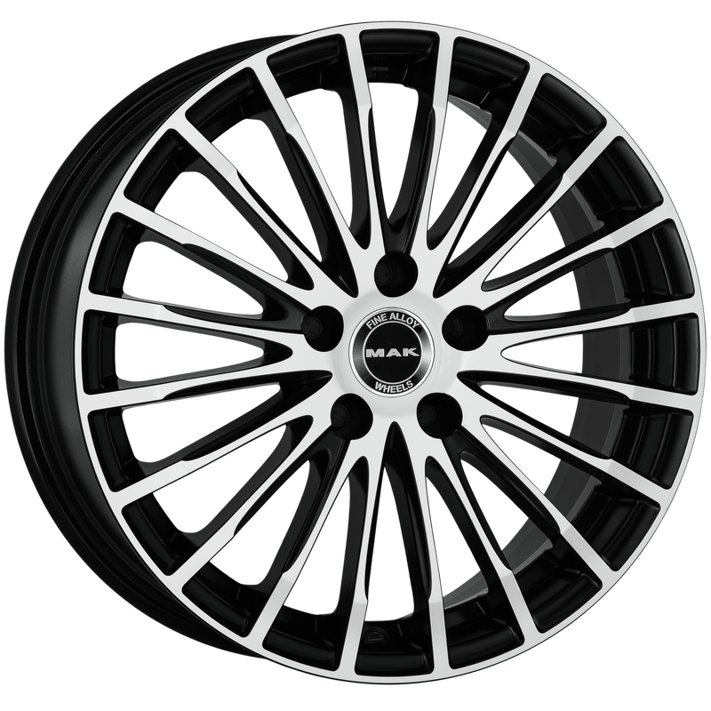 Mak Wheels - STARLIGHT - Black - ICE BLACK - 19" x 8.5", 45 Offset, 5x112 (Bolt Pattern), 66.6mm HUB