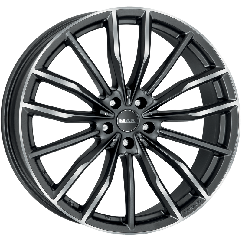 Mak Wheels - RAPP - Gunmetal - GUN MET-MIRROR FACE - 19" x 9", 37 Offset, 5x120 (Bolt Pattern), 74.1mm HUB