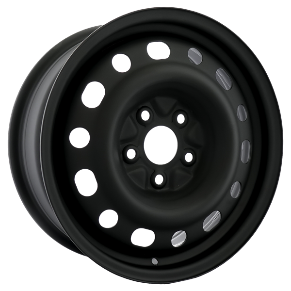 Envy Wheels - NX6 STEEL WHEEL - Black - FLAT BLACK - 16" x 6.5", 40 Offset, 5x114.3 (Bolt Pattern), 67.1mm HUB