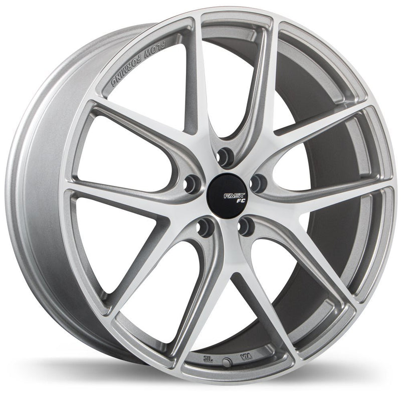 Fast Wheels - FC04 - Silver - Gloss Silver with Machined Face - 18" x 8", 40 Offset, 5x114.3 (Bolt Pattern), 72.6mm HUB