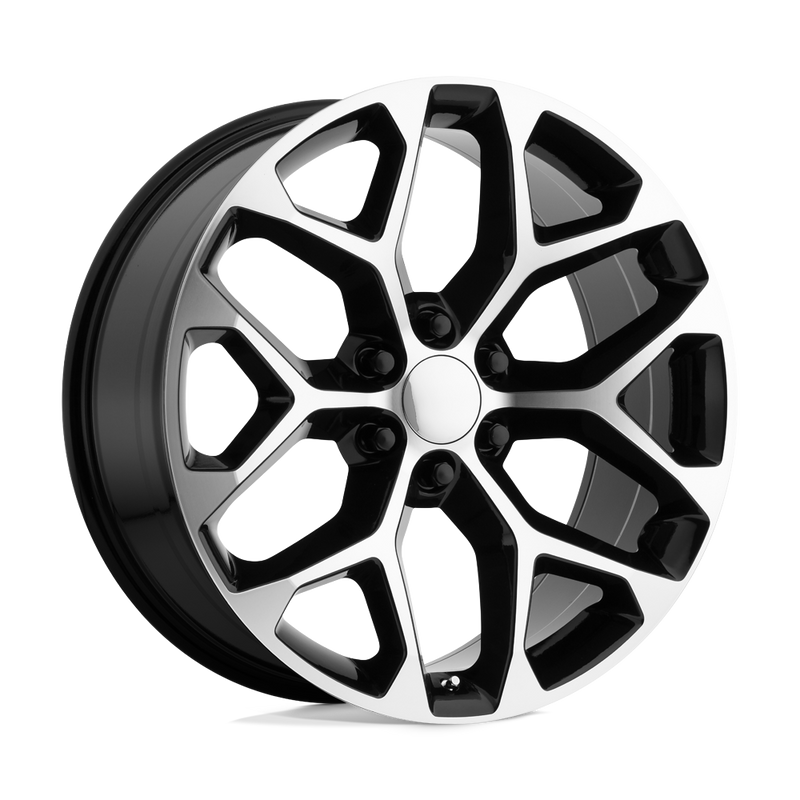 OE Creations - PR176 - Black - GLOSS BLACK MACHINED - 20" x 9", 24 Offset, 6x139.7 (Bolt Pattern), 78.1mm HUB
