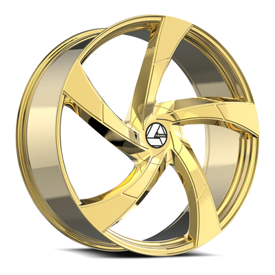Azara - AZA-524 - Gold - Nano Gold - 20" x 8.5", 35 Offset, 5x112/114.3 (Bolt pattern), 74.10mm HUB