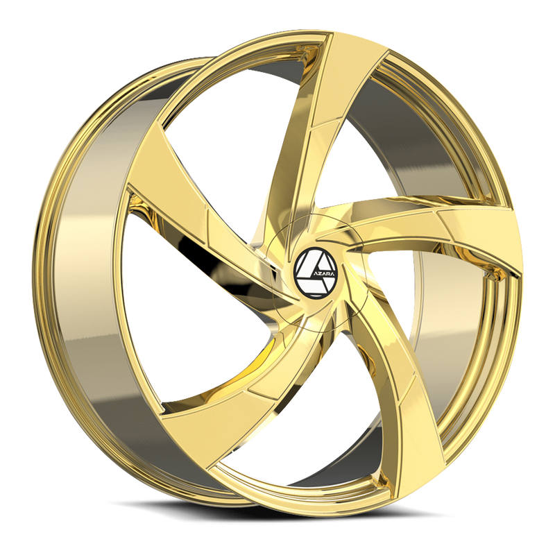 Azara - AZA-524 - Gold - Nano Gold - 20" x 8.5", 35 Offset, 5x112/114.3 (Bolt pattern), 74.10mm HUB