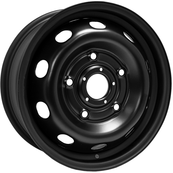 Envy Wheels - NX6 STEEL WHEEL - Black - FLAT BLACK - 16" x 6.5", 60 Offset, 5x160 (Bolt Pattern), 65.1mm HUB