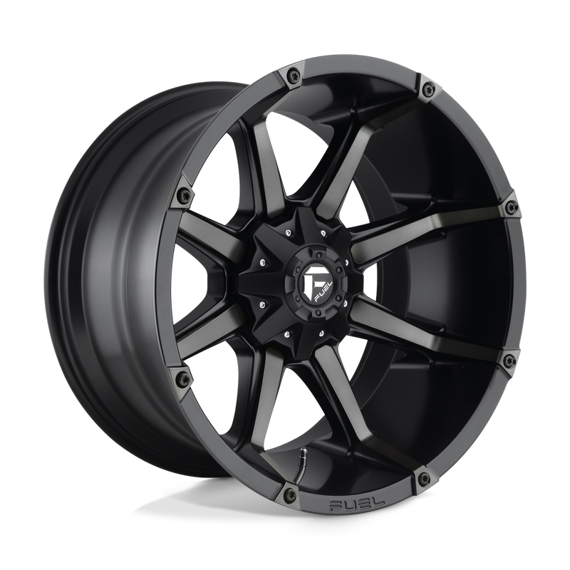 Fuel - D556 COUPLER - Black - MATTE BLACK DOUBLE DARK TINT - 22" x 12", -44 Offset, 6x135/139.7 (Bolt Pattern), 106.1mm HUB