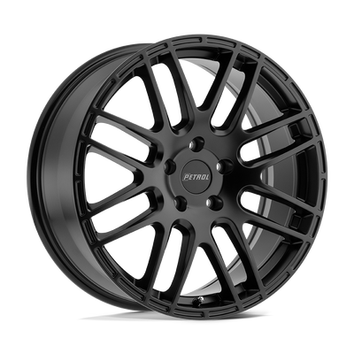 Petrol Wheels - P6A - Black - MATTE BLACK - 18" x 8", 35 Offset, 5x100 (Bolt Pattern), 72.1mm HUB