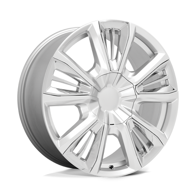OE Creations - PR212 - Silver - SILVER WITH CHROME ACCENTS - 22" x 9", 28 Offset, 6x139.7 (Bolt Pattern), 78.1mm HUB