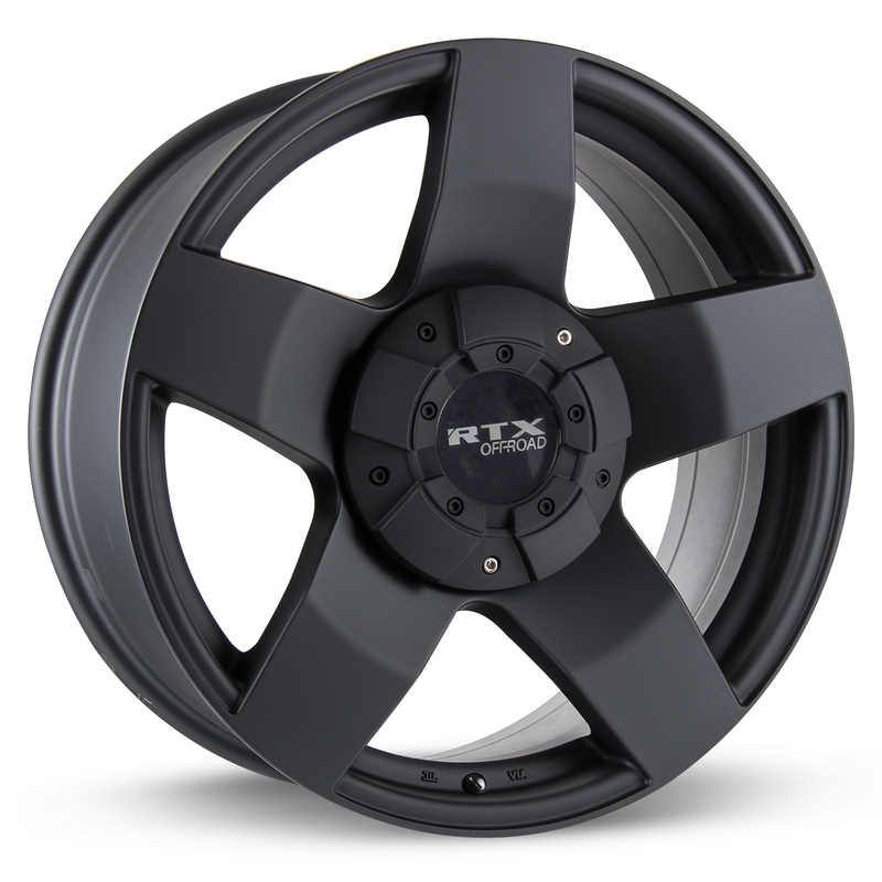 RTX Wheels - Thunder - Black - Matte Black - 20" x 8.5", 15 Offset, 6x135/139.7 (Bolt Pattern), 87.1mm HUB