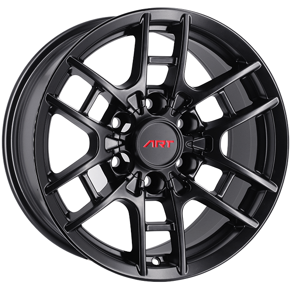 ART - Replica 237 - Black - Satin Black - 17" x 8", 5 Offset, 6x139.7 (Bolt Pattern), 106.1mm HUB