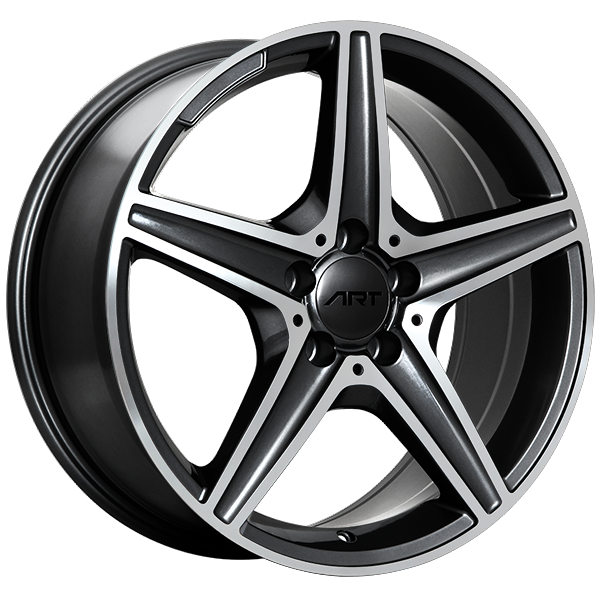 ART - Replica 93 - Black - Gloss Black - Machined Face - 19" x 9", 45 Offset, 5x112 (Bolt Pattern), 66.6mm HUB