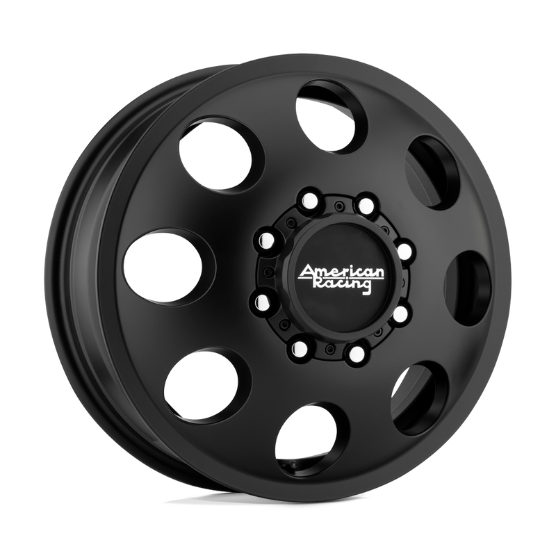 American Racing - AR204 BAJA DUALLY - Black - SATIN BLACK - 17" x 6", 111 Offset, 8x165.1 (Bolt Pattern), 121.5mm HUB