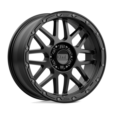 KMC Wheels - KM535 GRENADE OFF-ROAD - Black - MATTE BLACK - 20" x 9", 18 Offset, 6x114.3 (Bolt Pattern), 66.1mm HUB
