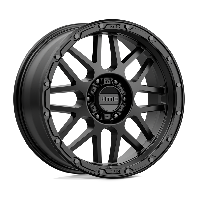 KMC Wheels - KM535 GRENADE OFF-ROAD - Black - MATTE BLACK - 20" x 9", 18 Offset, 6x114.3 (Bolt Pattern), 66.1mm HUB