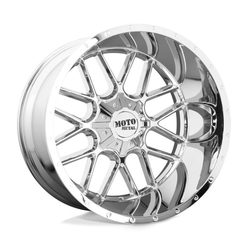 Moto Metal - MO986 SIEGE - Chrome - Chrome - 22" x 12", -44 Offset, 8x165.1 (Bolt Pattern), 125.1mm HUB