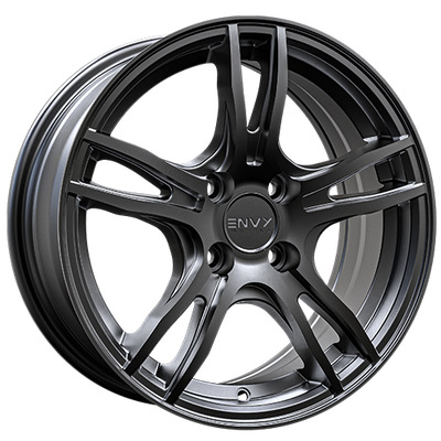 Envy Wheels - EV-5 - Gunmetal - TITANIUM - 15" x 6.5", 38 Offset, 4x100 (Bolt Pattern), 67.1mm HUB