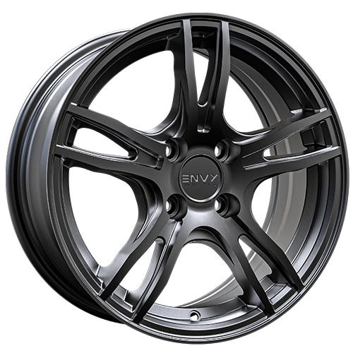 Envy Wheels - EV-5 - Gunmetal - TITANIUM - 15" x 6.5", 38 Offset, 4x100 (Bolt Pattern), 67.1mm HUB