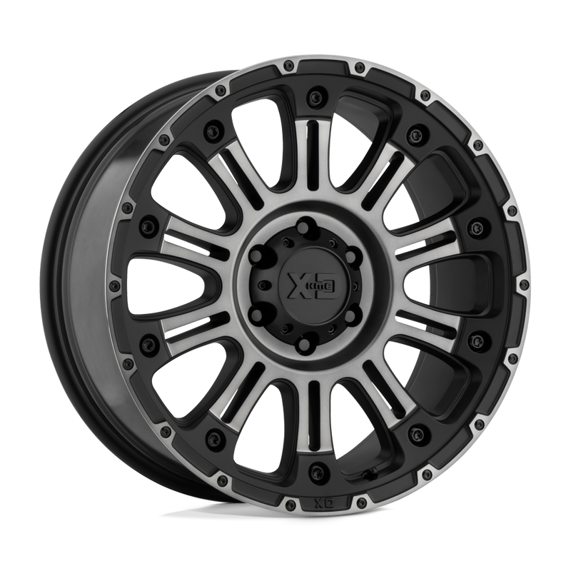 XD Series - XD829 HOSS II - Black - SATIN BLACK MACHINED GRAY TINT - 18" x 9", 18 Offset, 6x139.7 (Bolt Pattern), 106.1mm HUB