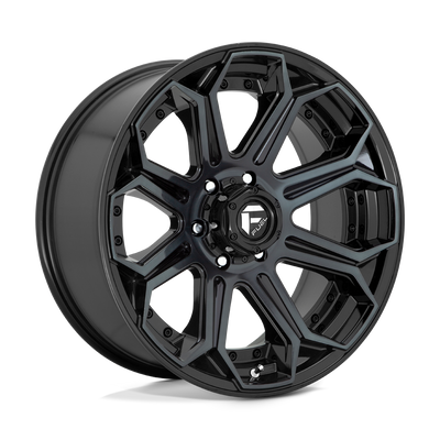 Fuel - D704 SIEGE - Black - GLOSS MACHINED DOUBLE DARK TINT - 20" x 9", 1 Offset, 5x127 (Bolt Pattern), 71.5mm HUB