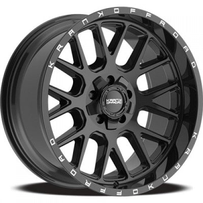 KranK Off-road - Fuse - Black - Gloss Black - 22" x 10", -18 Offset, 6x135/139.7 (Bolt Pattern), 108mm HUB