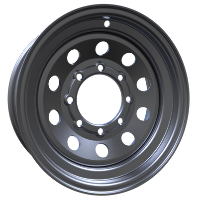 Envy Wheels - TRAILER STEEL MODULAR - Silver - SILVER - 16" x 6", 0 Offset, 8x165.1 (Bolt Pattern), 131mm HUB