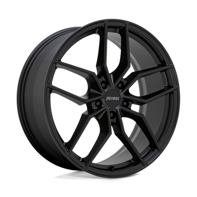 Petrol Wheels - P5C - Black - MATTE BLACK - 20" x 8.5", 40 Offset, 5x115 (Bolt Pattern), 76.1mm HUB