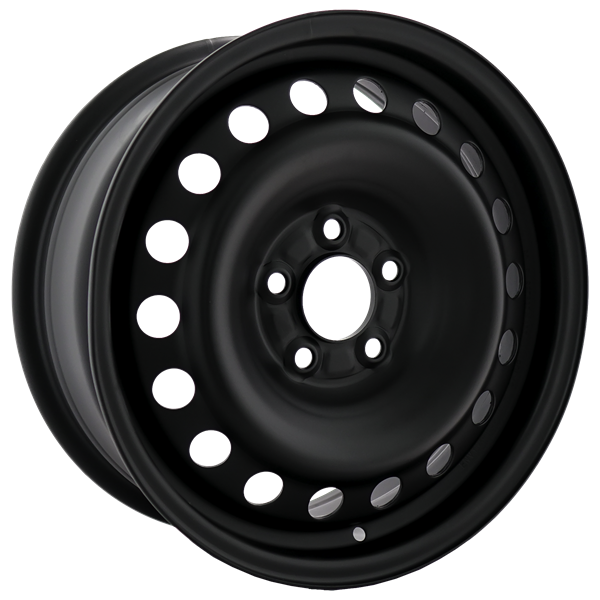 Envy Wheels - NX4 STEEL WHEEL - Black - FLAT BLACK - 16" x 6.5", 43 Offset, 5x108 (Bolt Pattern), 65.1mm HUB