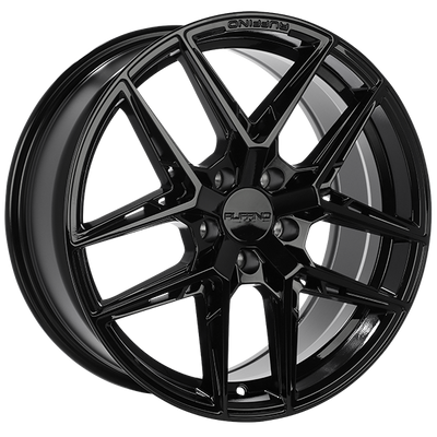 Ruffino Wheels - Rayden - Black - Gloss Black - 22" x 9", 40 Offset, 5x108 (Bolt Pattern), 63.4mm HUB