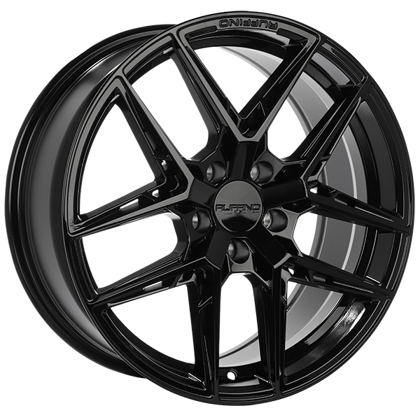 Ruffino Wheels - Rayden - Black - Gloss Black - 22" x 9", 40 Offset, 5x108 (Bolt Pattern), 63.4mm HUB