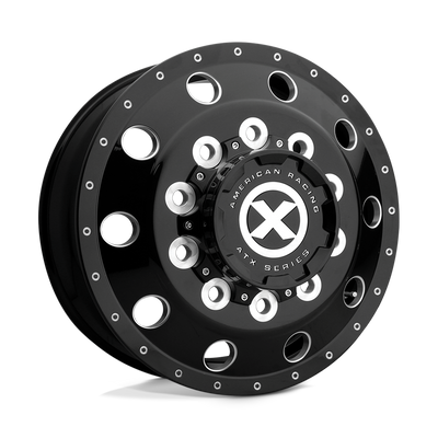 ATX - AO405 TREX - Black - GLOSS BLACK MILLED - 22.5" x 8.25", 145 Offset, 10x285.75 (Bolt Pattern), 220.1mm HUB