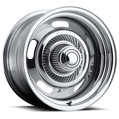 Vision Wheel American Muscle - 57 RALLY - Chrome - 15" x 6", 12 Offset, 5x120.65 (Bolt pattern), 81.70mm HUB