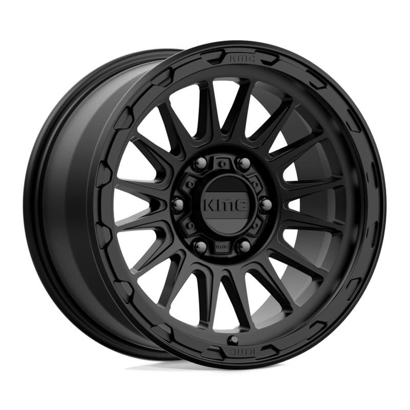 KMC Wheels - KM542 IMPACT - Black - SATIN BLACK - 17" x 9", 18 Offset, 6x139.7 (Bolt Pattern), 106.1mm HUB
