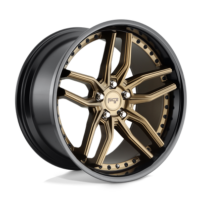 Niche - M195 METHOS - Bronze - Matte Bronze Black Bead Ring - 19" x 9.5", 48 Offset, 5x112 (Bolt Pattern), 66.6mm HUB