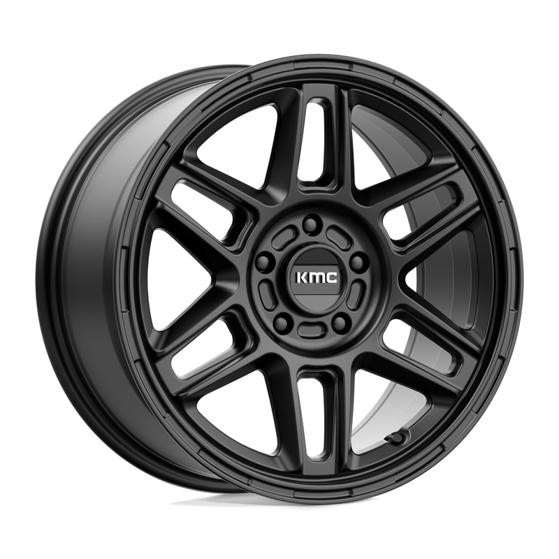 KMC Wheels - KM716 NOMAD - Black - SATIN BLACK - 17" x 8", 38 Offset, 5x120 (Bolt Pattern), 74.1mm HUB