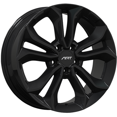 ART - Replica 301 - Black - Gloss Black - 18" x 7.5", 45 Offset, 5x114.3 (Bolt Pattern), 64.1mm HUB