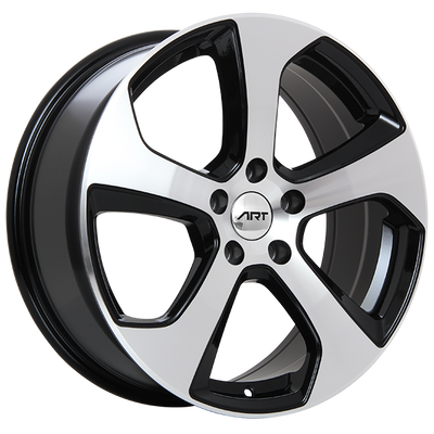 ART - Replica 39 - Black - Gloss Black - Machined Face - 17" x 7.5", 45 Offset, 5x112 (Bolt Pattern), 57.1mm HUB