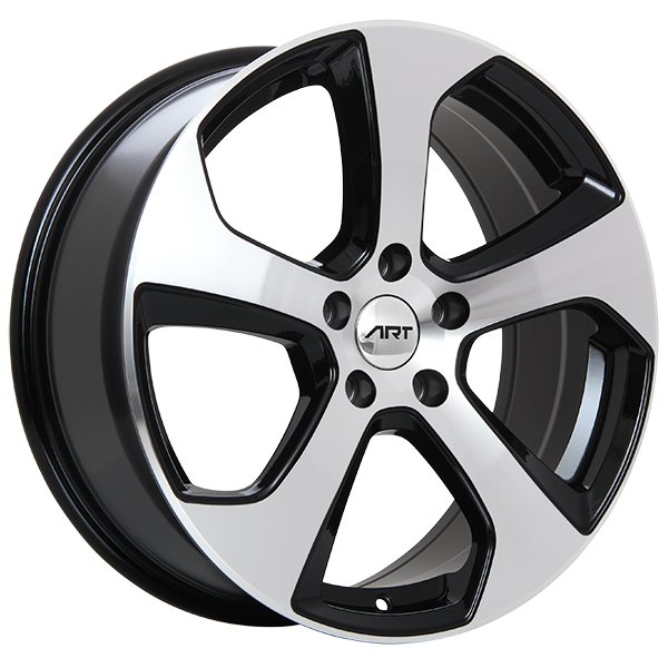 ART - Replica 39 - Black - Gloss Black - Machined Face - 17" x 7.5", 45 Offset, 5x112 (Bolt Pattern), 57.1mm HUB
