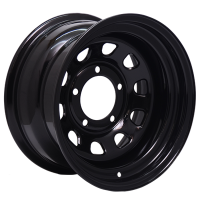 Envy Wheels - 101MB D WINDOW - Black - GLOSS BLACK - 15" x 8", -19 Offset, 5x114.3 (Bolt Pattern), 84mm HUB